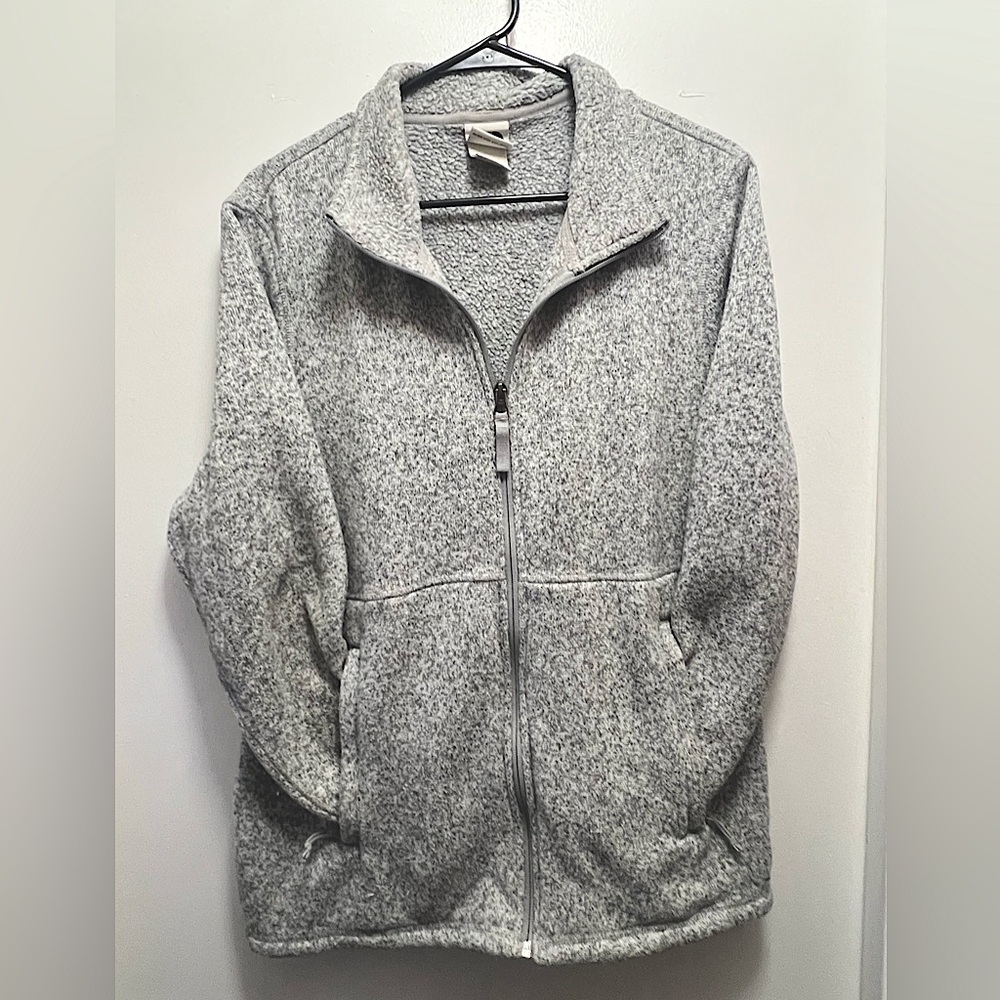 North Face Women's Gray Fleece Jacket, Size XL